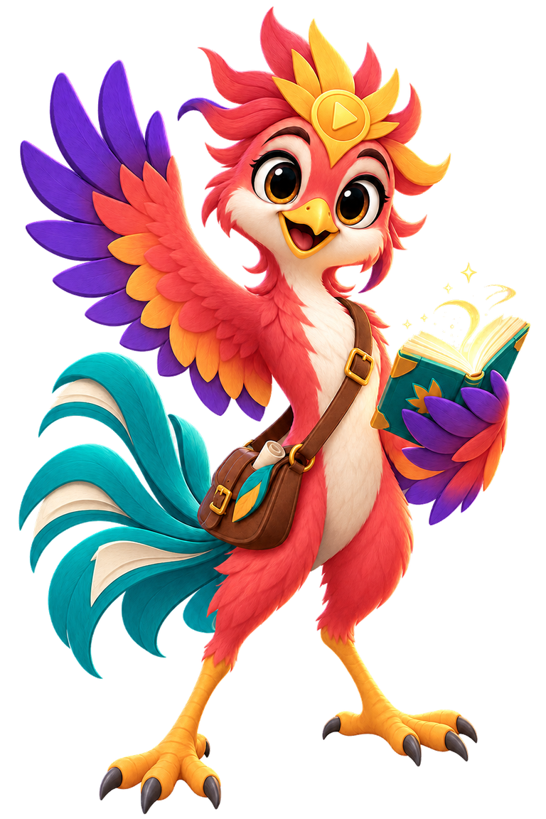 Pip the Risebird celebrating your mission victory